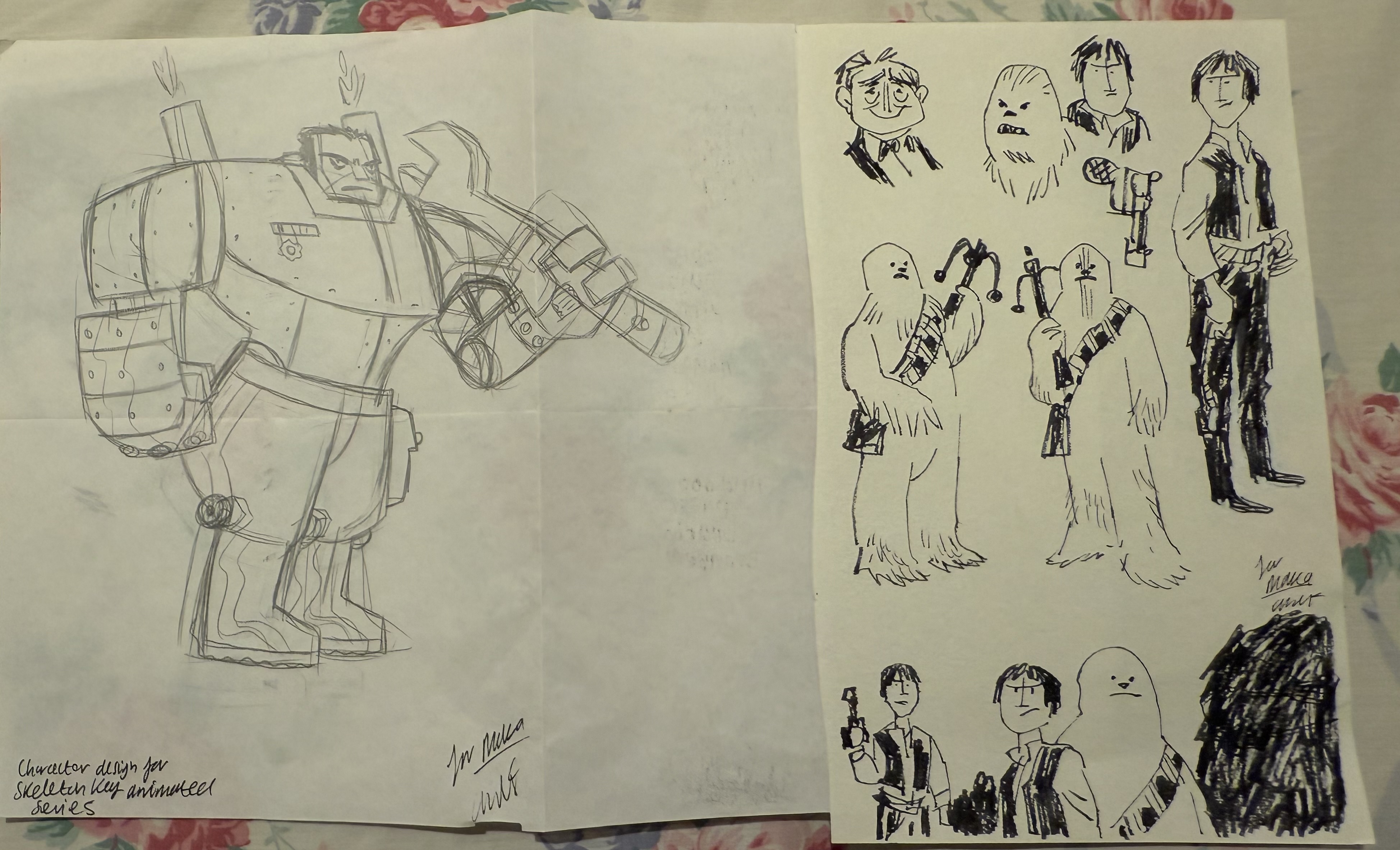 Andi’s sketchbook pages