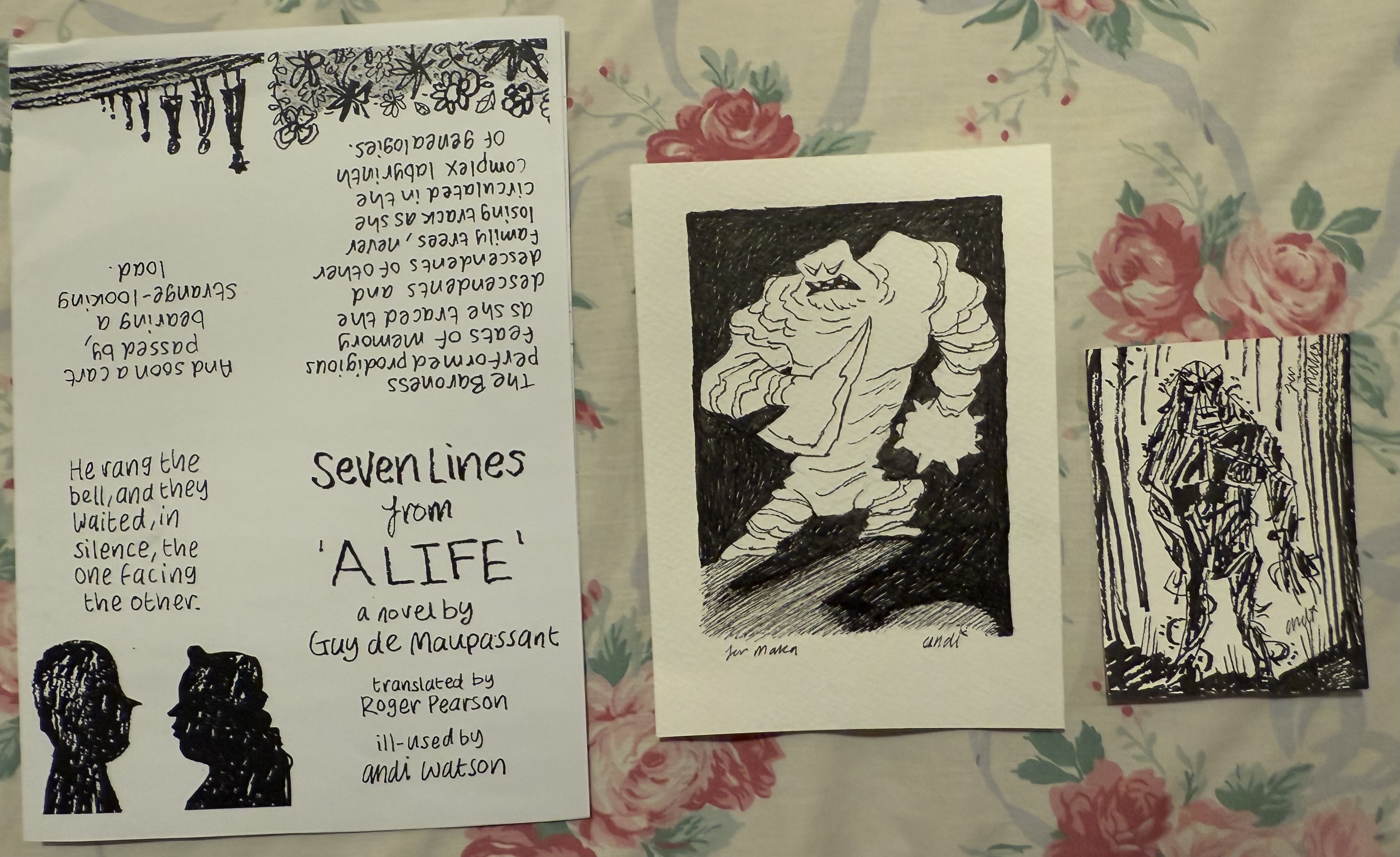 Clayface postcard art and Swampy trading card.